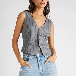 Free People Jeanette Stripe Vest | Size Small | NWT
